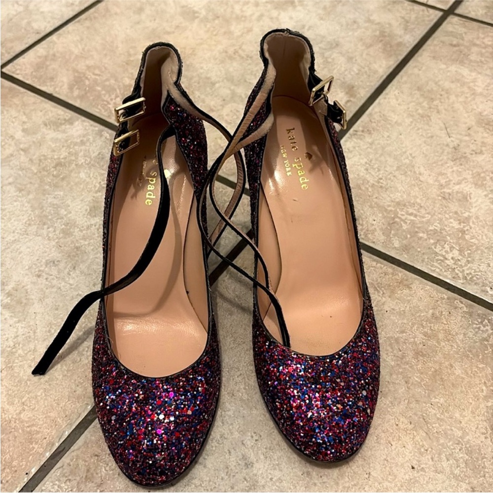 Kate Spade Glitter Heels US size 7.5 - Picture 2 of 6